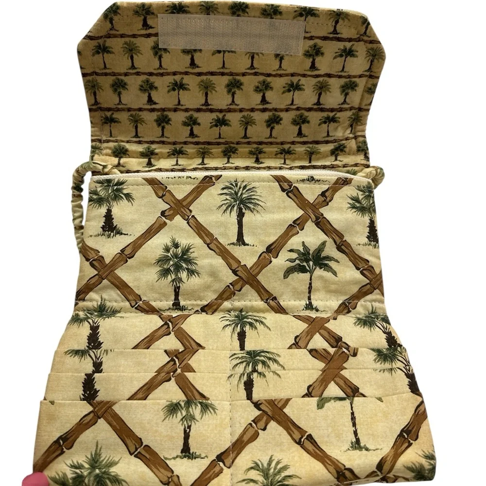 Style-Eyes by Baum Bros. Palm Tree Cotton Crossbody Bag/Wallet
